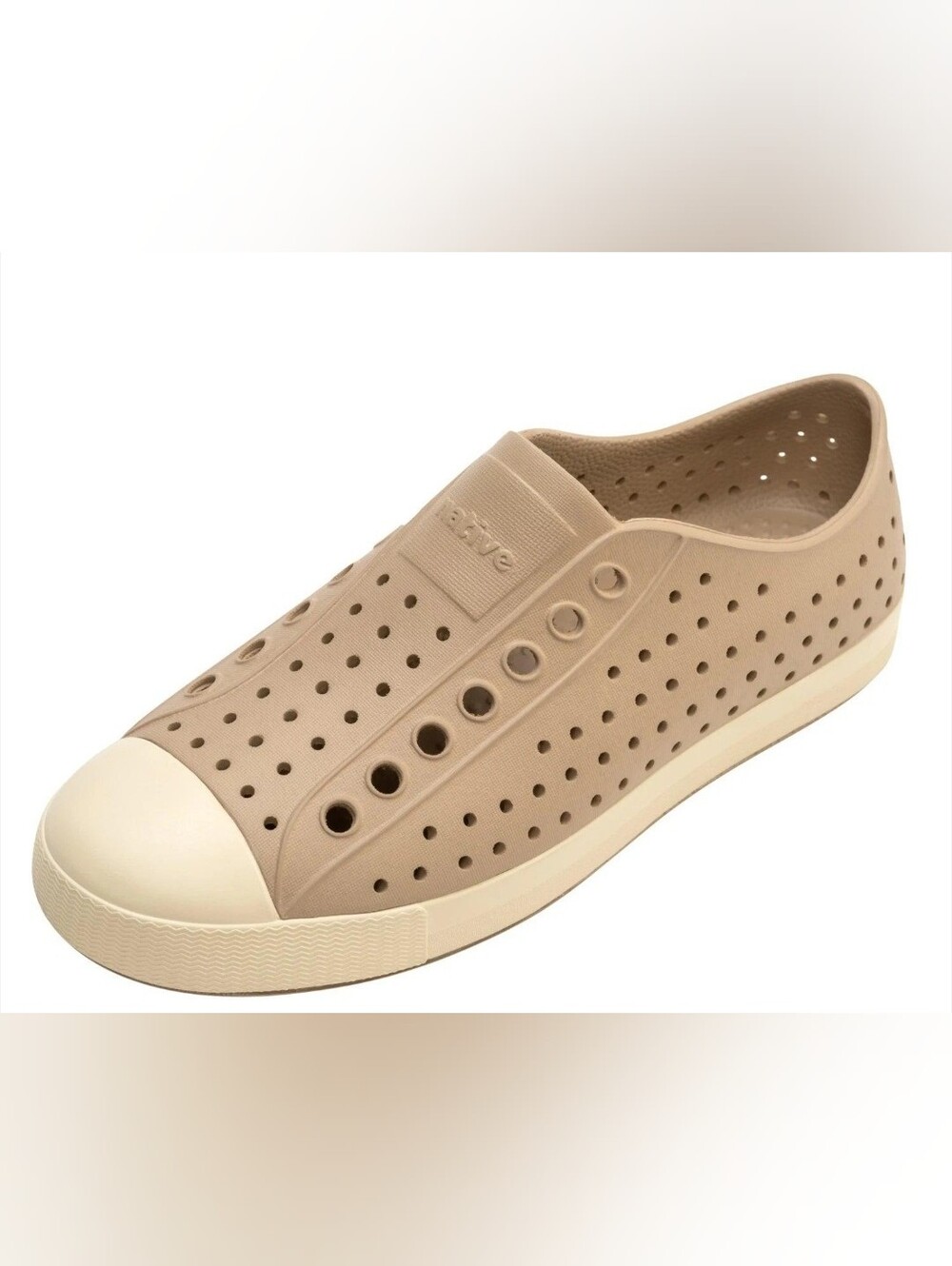 Native Slip-On Jefferson Sneakers in Flax Tan/ Bone White - Picture 2 of 7
